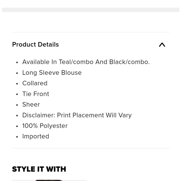 Teal tie up shirt - Picture 4 of 4